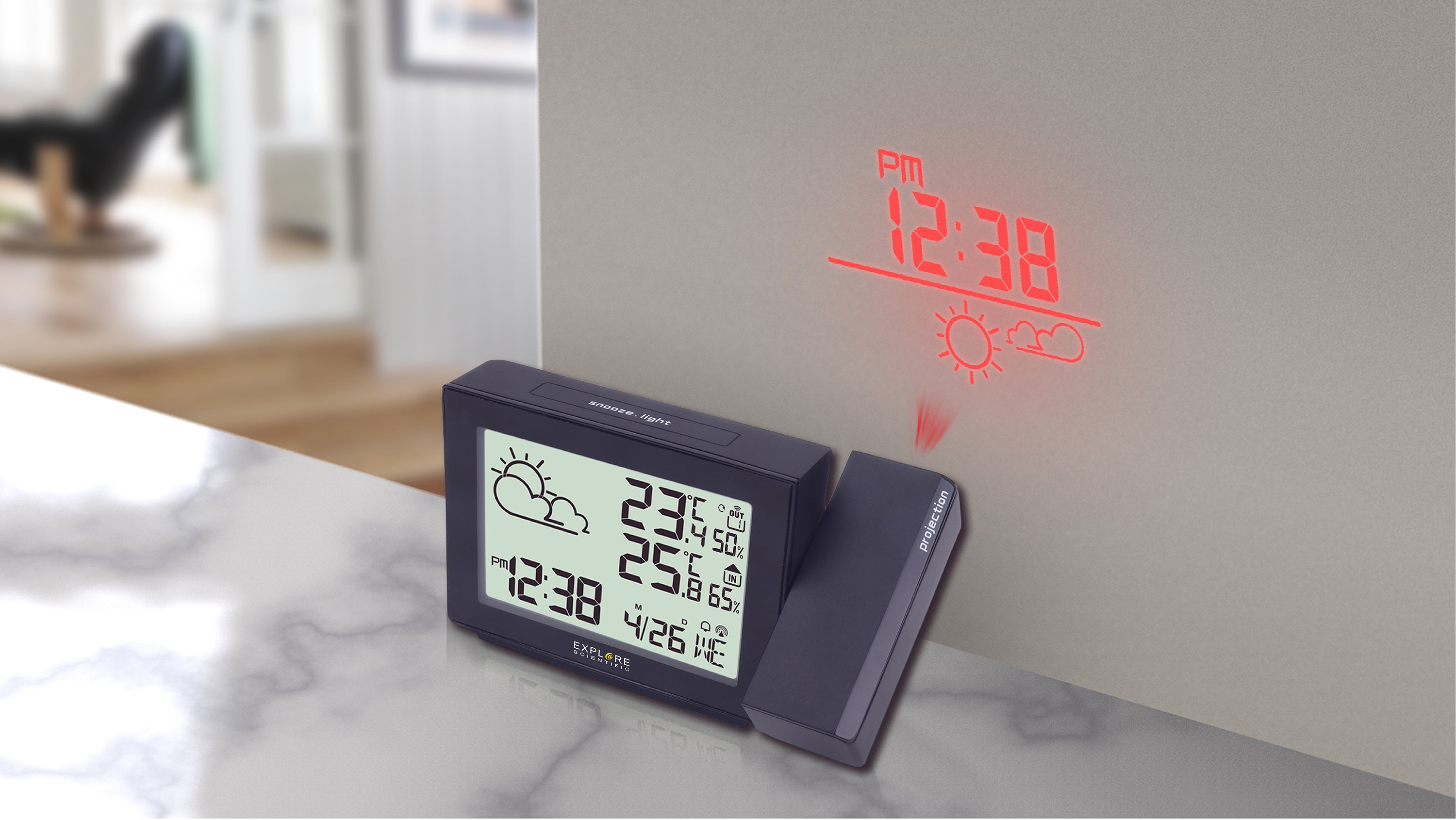 Digital Projection Weather & Alarm Clock