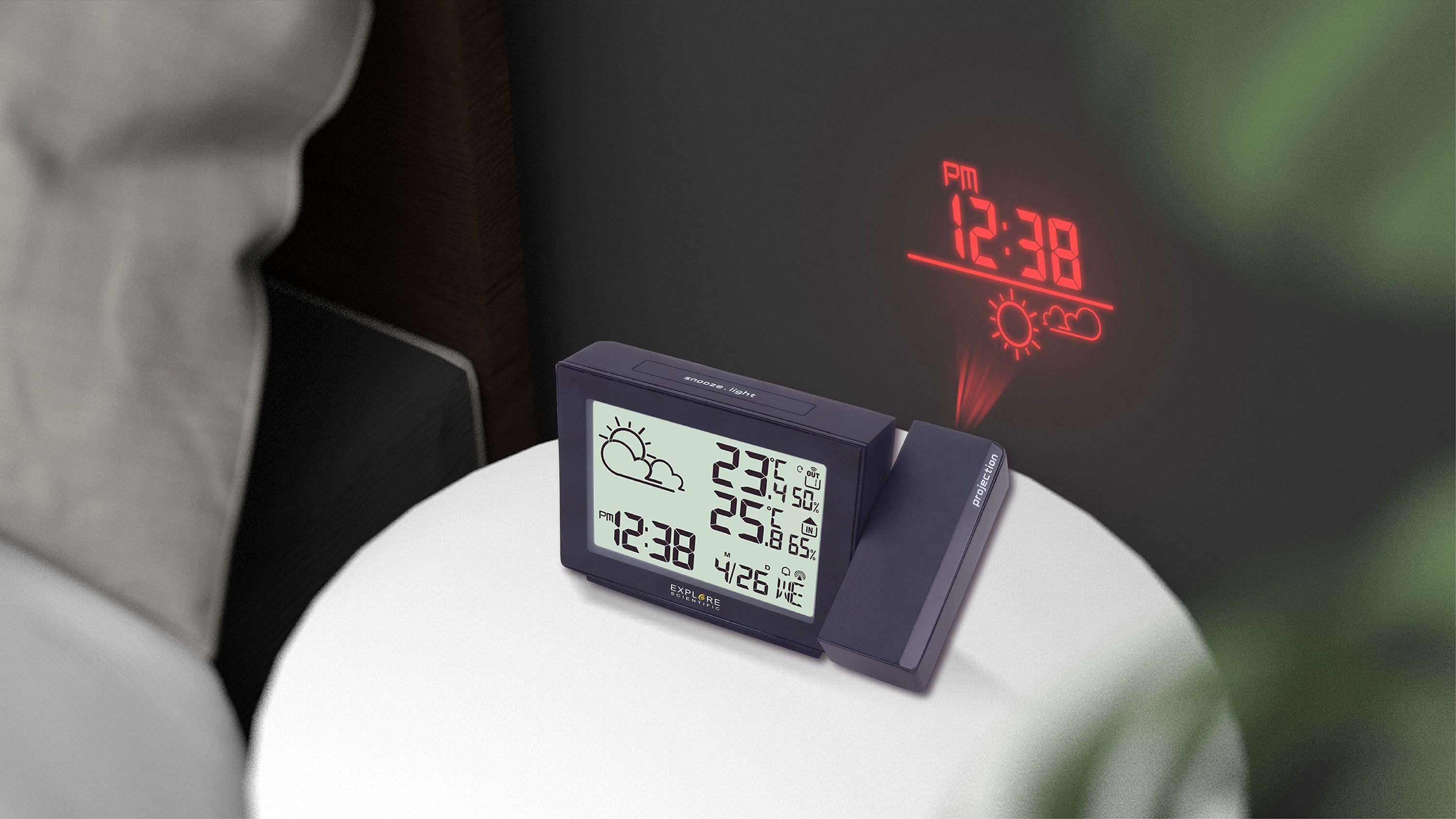Digital Projection Weather & Alarm Clock
