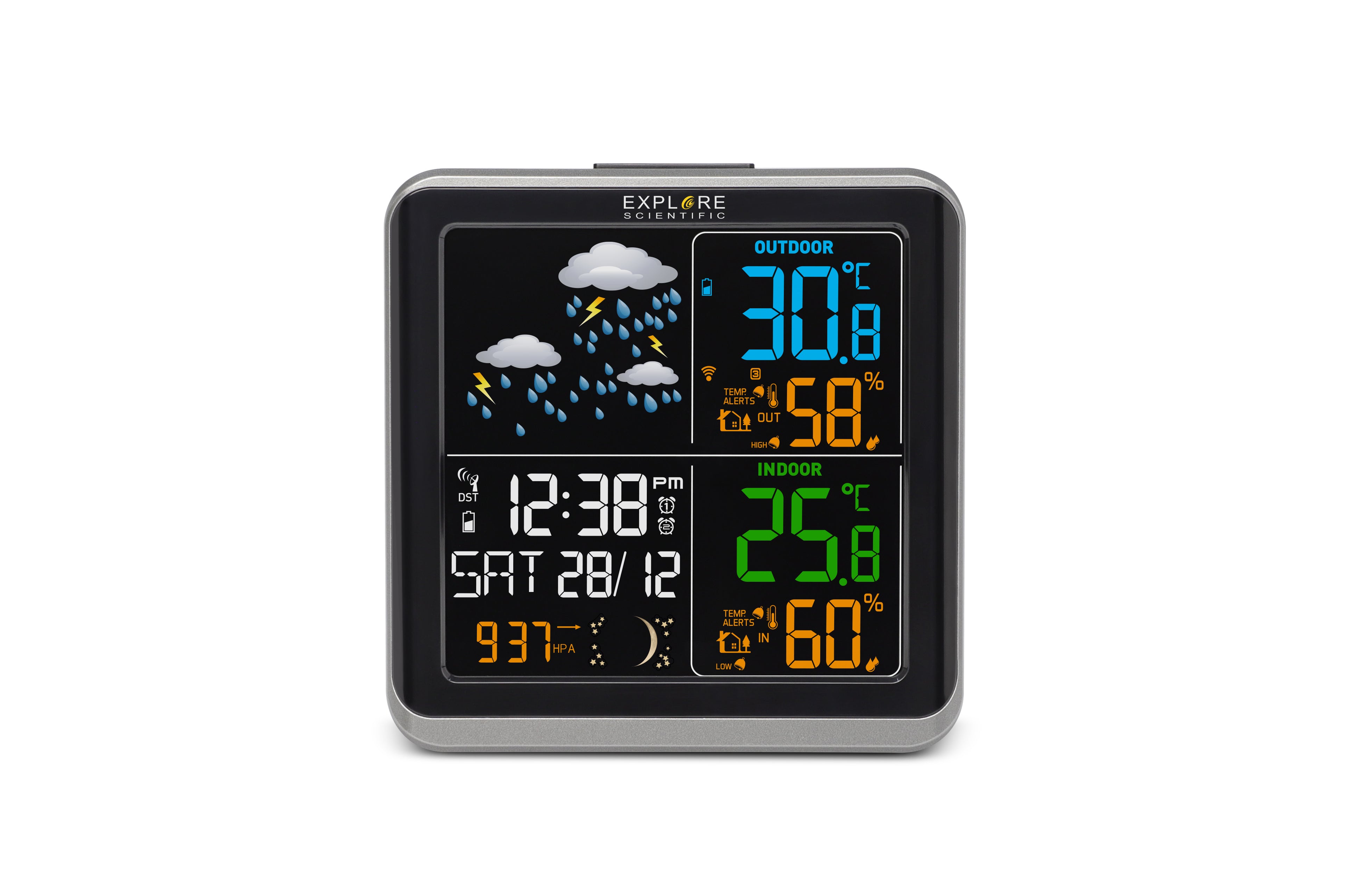 Wide-view Colour Weather station